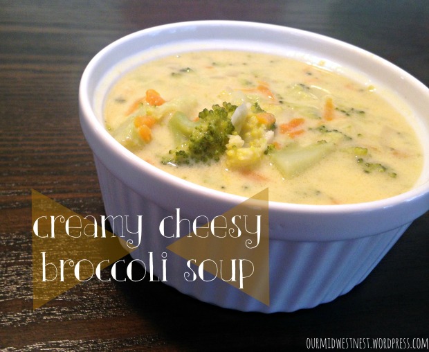 creamy cheesey broccoli soup - mwn